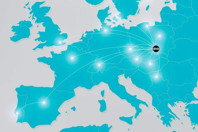 mapa europy naprawa szyb GRS Polska